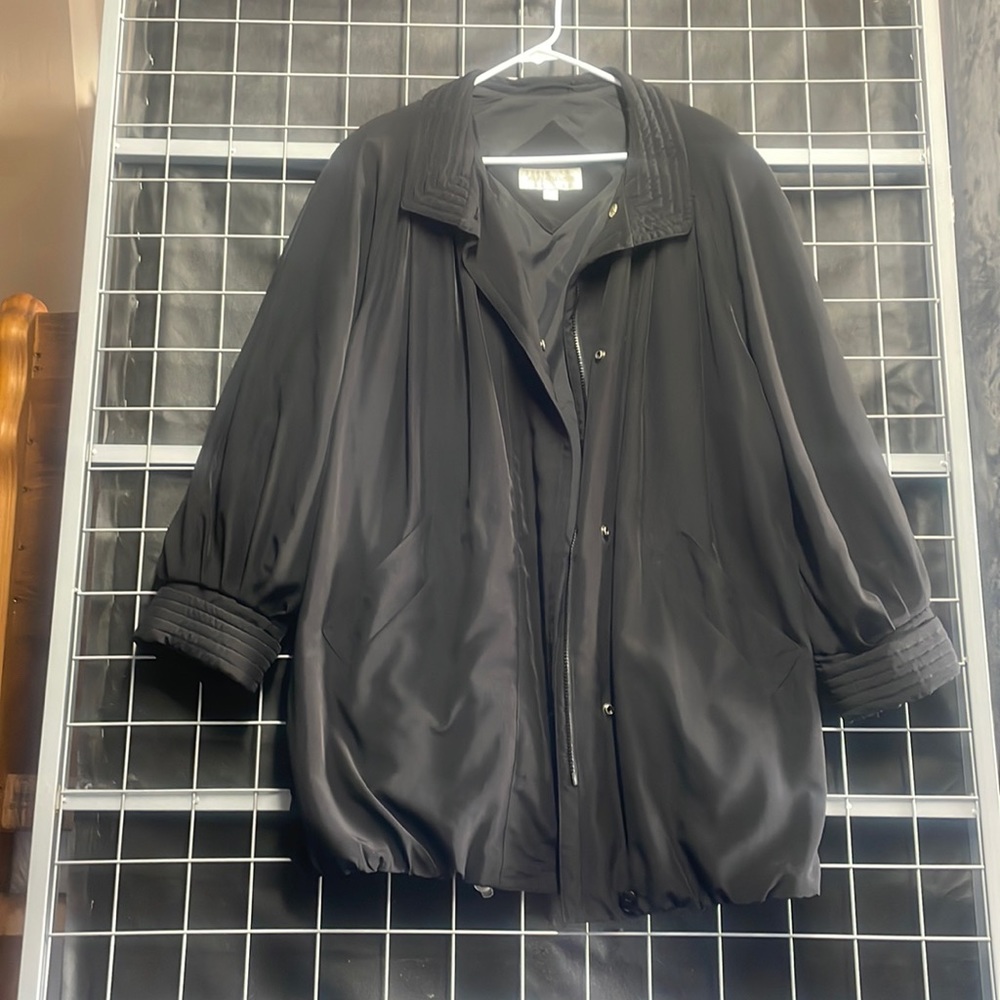 Vintage Jones New York Oversized black smock Coat! Small